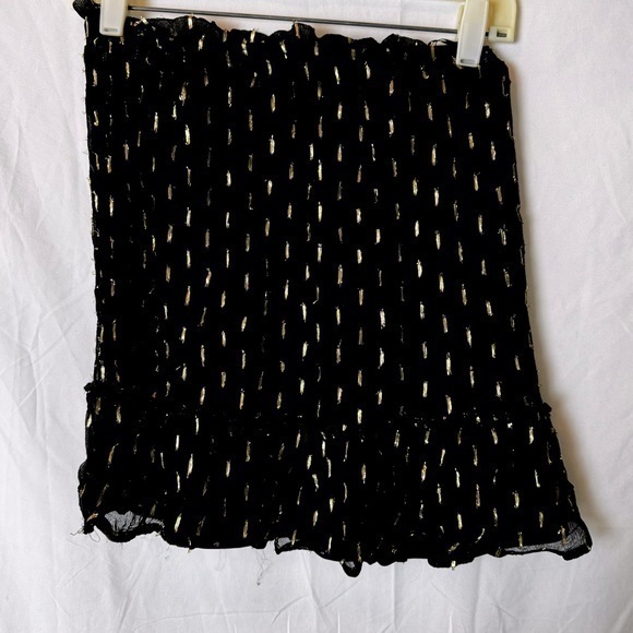Angie Dresses & Skirts - Angie Black and Gold Shimmer Mini Skirt Size M